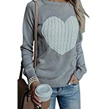 Jersey sudadera gris con corazón