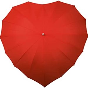 Paraguas rojo en forma de corazÃ³n