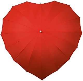 Paraguas rojo en forma de corazón