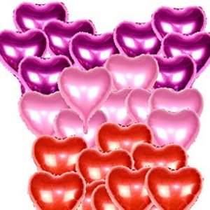 Globos metalicos de corazones